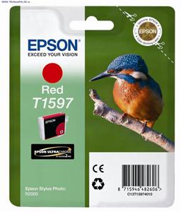 Epson T1597 - 17 ml - červená - originál - blistr - inkoustová cartridge - pro Stylus Photo R2000 C13T15974010
