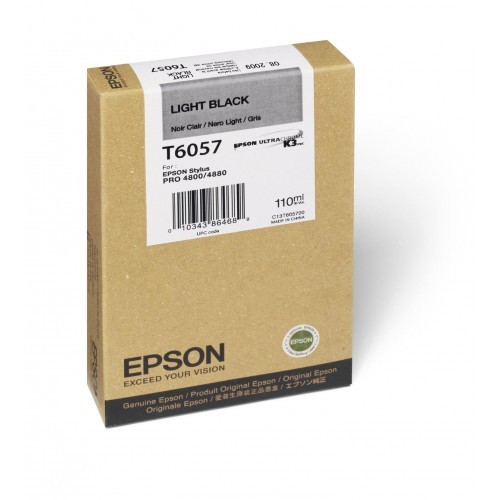 Epson T6057 - 110 ml - světle černý - originál - inkoustová cartridge - pro Stylus Pro 4800, Pro 48 C13T605700