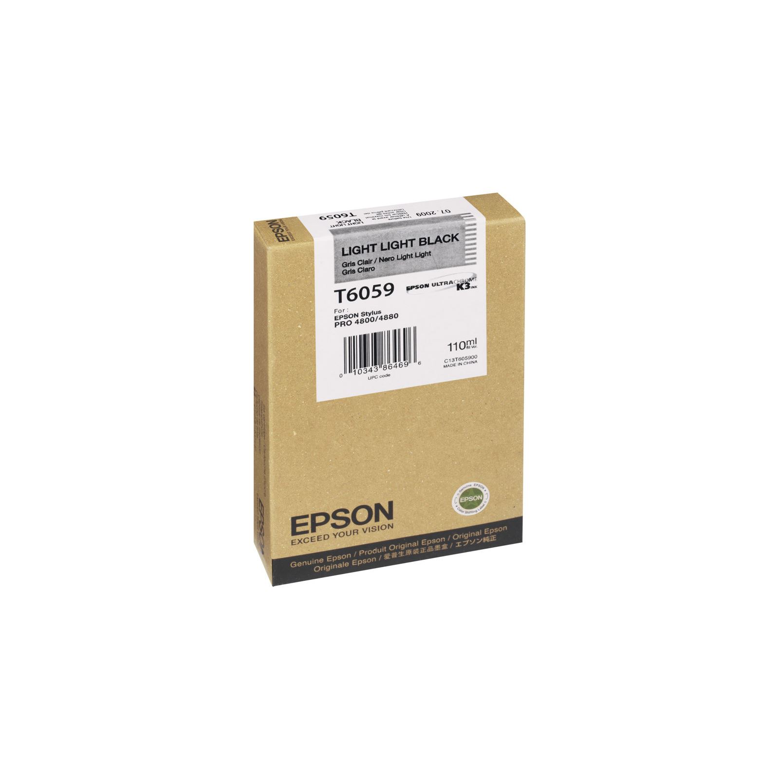 Epson T6059 - 110 ml - světle světle černá - originál - inkoustová cartridge - pro Stylus Pro 4800, C13T605900