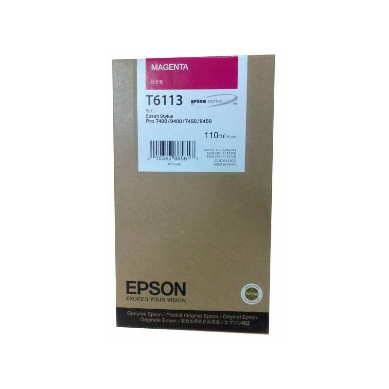 Epson T6113 - 110 ml - purpurová - originál - inkoustová cartridge - pro Stylus Pro 7400, Pro 7450, C13T611300
