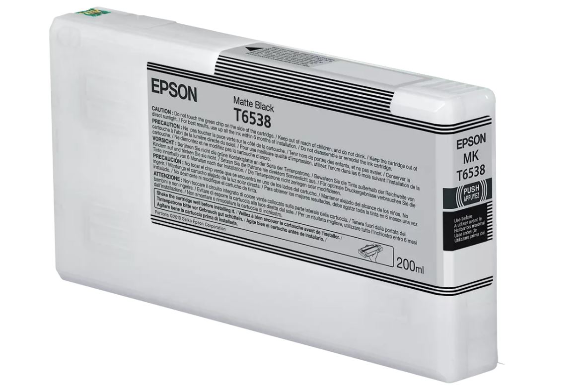 Epson T6538 Matte Black Ink Cartridge (200ml) C13T65380N