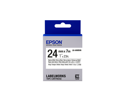 Epson Tape Cartridge LK-6WBVN Vinyl, Black/White 24 mm / 7m C53S656020