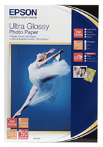 Epson Ultra Glossy Photo Paper, foto papier, lesklý, biely, R200, R300, R800, RX425, RX500, 10x15cm C13S041943