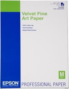 Epson Velvet Fine Art Paper, umelecký papier, zamatový, biely, A2, 260 g/m2, 25 ks, C13S042096, atr
