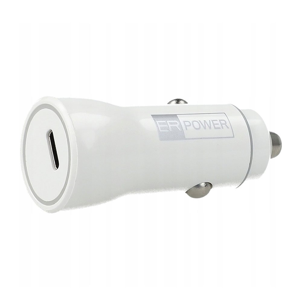 ER POWER 20W PD Car Charger - White ERPW20PDC1WH