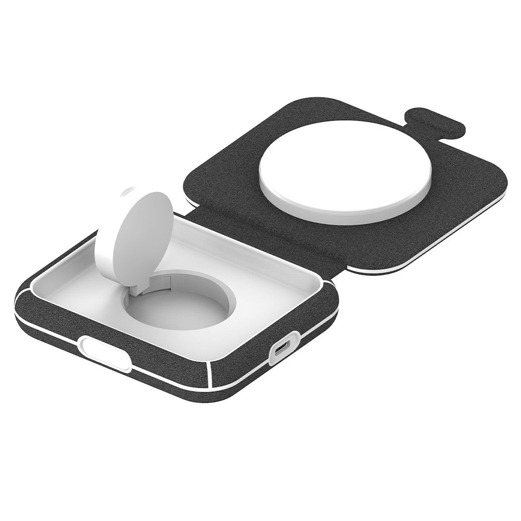 ER POWER MagSafe 2-in-1 Snap Travel Charger 2m Cable MFW - Black ERPWNMW21-BK