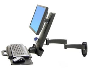 Ergotron 200 Series Combo Arm - Montážní sada (kloubové rameno, přihrádka pro klávesnici s levou/pr 45-230-200