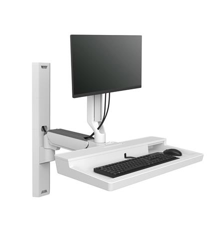 ERGOTRON CareFit™ Combo System with Worksurface (snow white), systém na stěnu, monitor,klavesnice, myš 45-619-251
