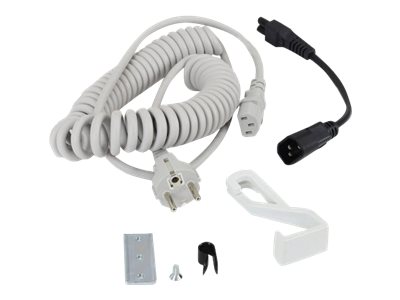 Ergotron Coiled Extension Cord Accessory Kit - Sada kabelů k napájení - 2.4 m - svinutý - šedá - Sa 97-920