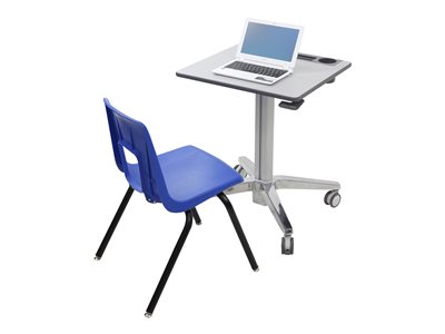 Ergotron LearnFit Sit-Stand Desk - Tabulka - mobilní - školní pomůcka - hranatý - bílé stříbro 24-547-003