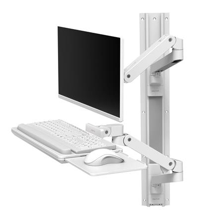 ERGOTRON LX Pro Wall Mount System, nástěnný systém ramen, monitor, klávesnice,myš, bílá 45-696-290