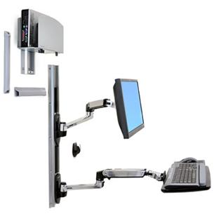 Ergotron LX Wall Mount System - Montážní sada (držák CPU, držák na myš, 2 kryty drah, rameno kláves 45-247-026