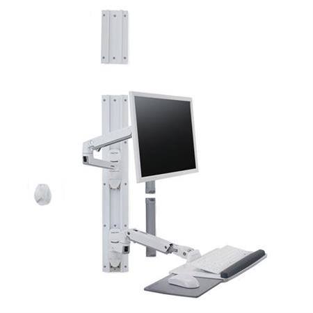 Ergotron LX Wall Mount System - Montážní sada (nástěnný držák, držák na myš, rameno klávesnice, opě 45-551-216