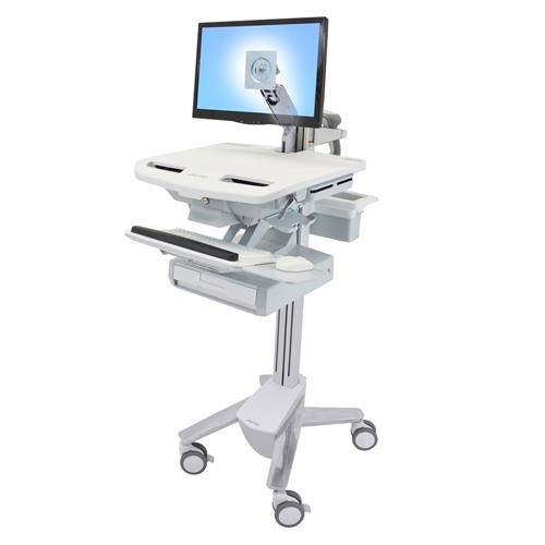 ERGOTRON StyleView® Cart with LCD Arm, 1 Drawer (1x1), vozík, pc, monitor, šuplík SV43-1210-0