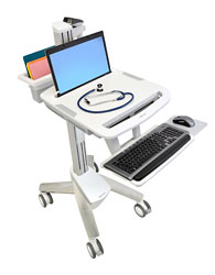 ERGOTRON StyleView® EMR Cart with LCD Arm, Pojízdný multifunkční stojan na NTB, LCD, klávesnici, myš SV41-6200-0