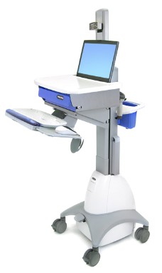ERGOTRON StyleView® EMR Cart with LCD Arm, SLA Powered, pojízdný stojan, NTB/LCD, Klávesnice, myš, s napájen SV42-6201-2
