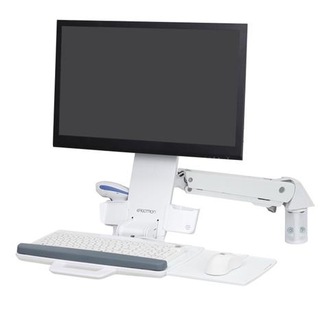 ERGOTRON StyleView® Sit-Stand Combo Arm (white),nástěnný držák do lišty LCD, klávesnice+ myš,sklopný, bílá 45-266-216