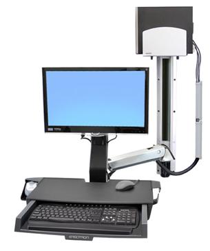 Ergotron StyleView Sit-Stand Combo System with Worksurface - Montážní sada (držák CPU, 2 kryty drah 45-270-026
