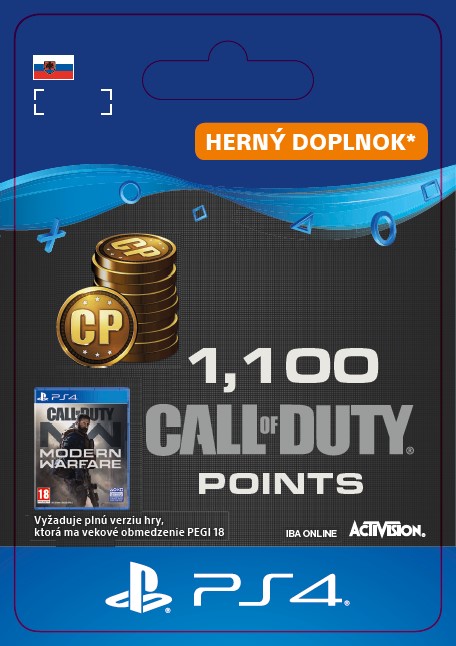 ESD SK PS4 - 1,100 Call of Duty®: Modern Warfare® Points
