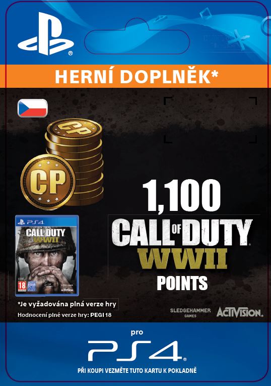 ESD SK PS4 - 1,100 Call of Duty®: WWII Points (Av.22.11.2017)