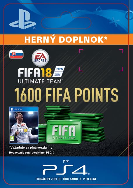 ESD SK PS4 - 1600 FIFA 18 Points Pack