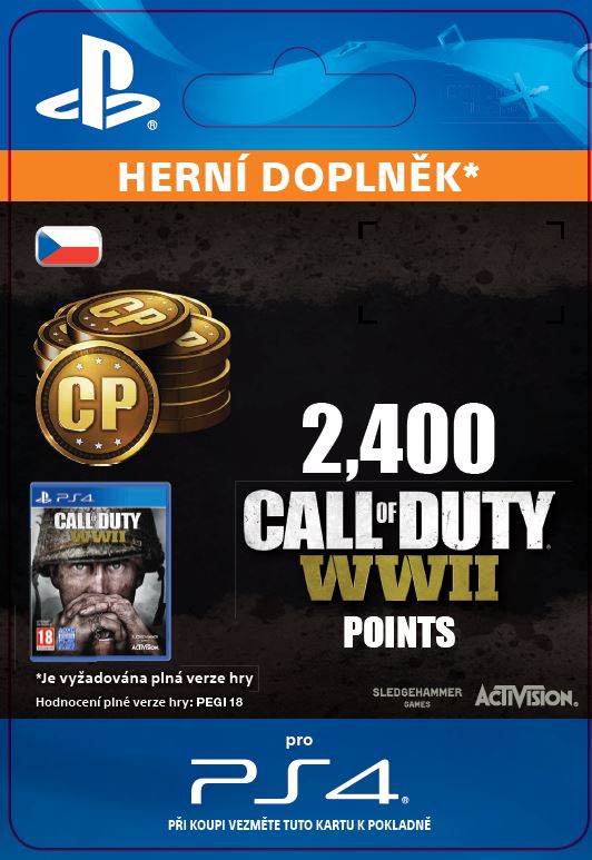 ESD SK PS4 - 2,400 Call of Duty®: WWII Points (Av.22.11.2017)