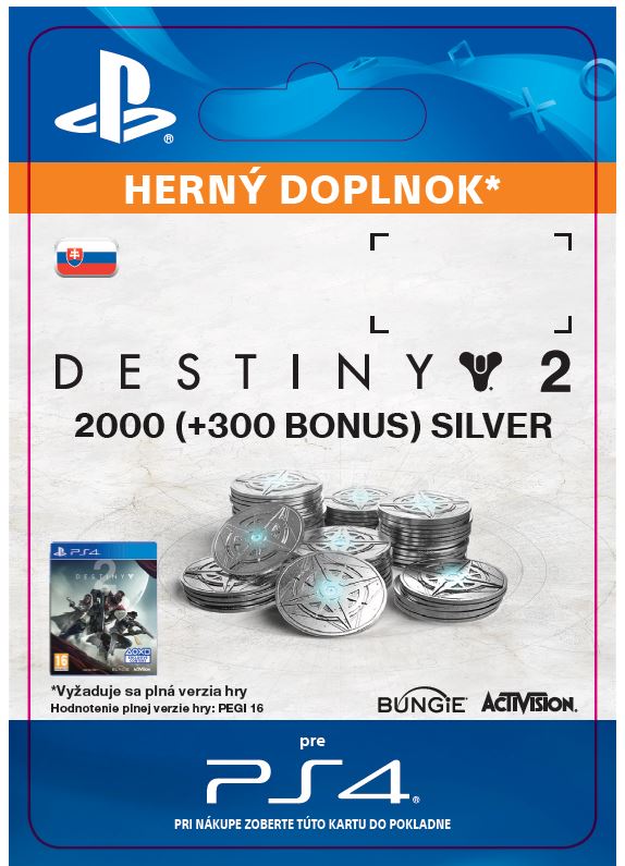 ESD SK PS4 - 2000 (+300 Bonus) Destiny 2 Silver
