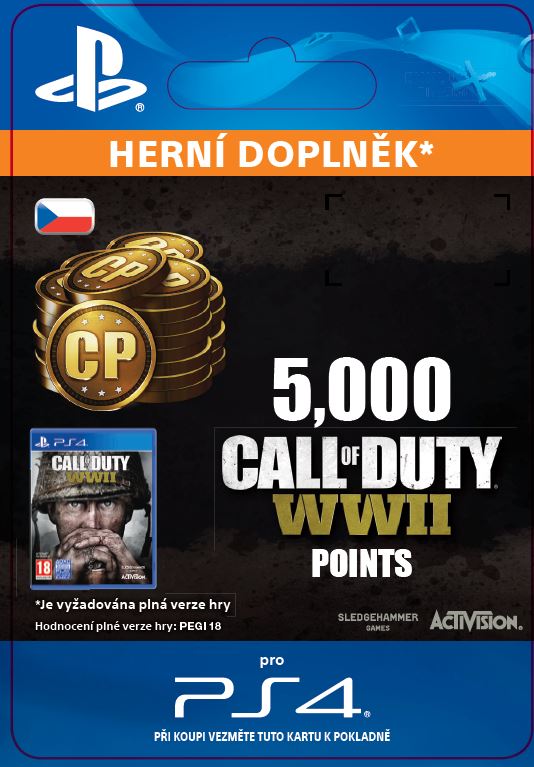 ESD SK PS4 - 5,000 Call of Duty®: WWII Points (Av.22.11.2017)
