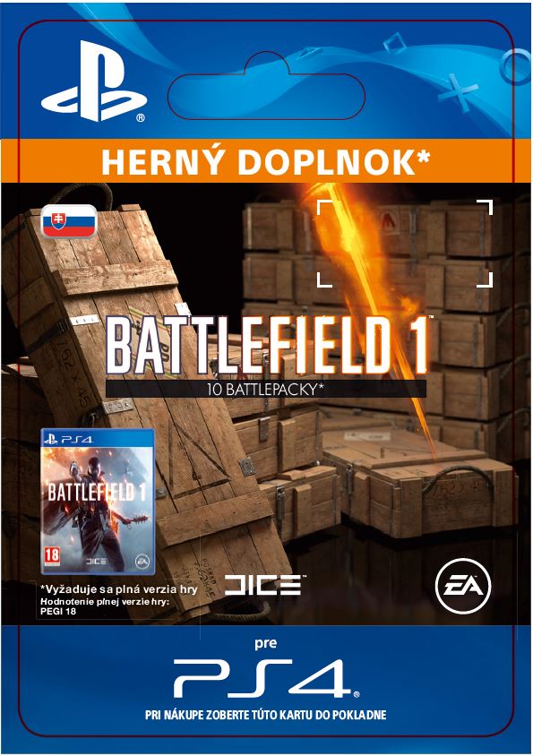 ESD SK PS4 - Battlefield 1 Battlepacks x 10