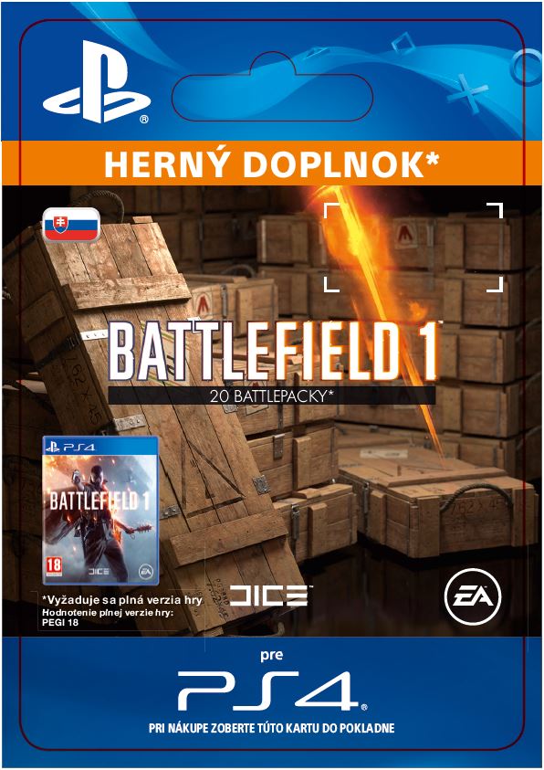 ESD SK PS4 - Battlefield 1 Battlepacks x 20