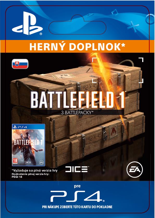ESD SK PS4 - Battlefield 1 Battlepacks x 3