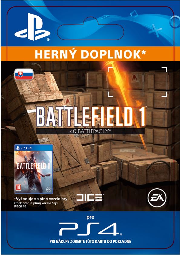 ESD SK PS4 - Battlefield 1 Battlepacks x 40