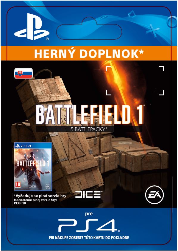 ESD SK PS4 - Battlefield 1 Battlepacks x 5