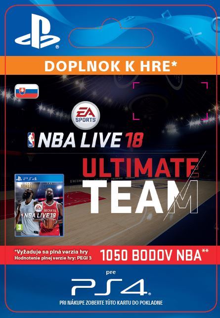 ESD SK PS4 - EA SPORTS™ NBA LIVE 18 ULTIMATE TEAM™ - 1050 NBA POINTS