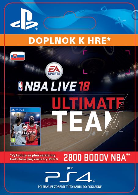 ESD SK PS4 -EA SPORTS™ NBA LIVE 18 ULTIMATE TEAM™ - 2800 NBA POINTS