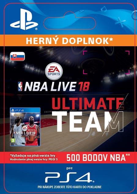 ESD SK PS4 - EA SPORTS™ NBA LIVE 18 ULTIMATE TEAM™ - 500 NBA POINTS