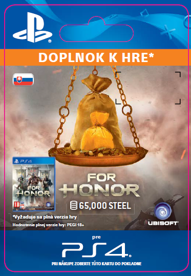 ESD SK PS4 - FOR HONOR™ 65 000 STEEL Credits Pack