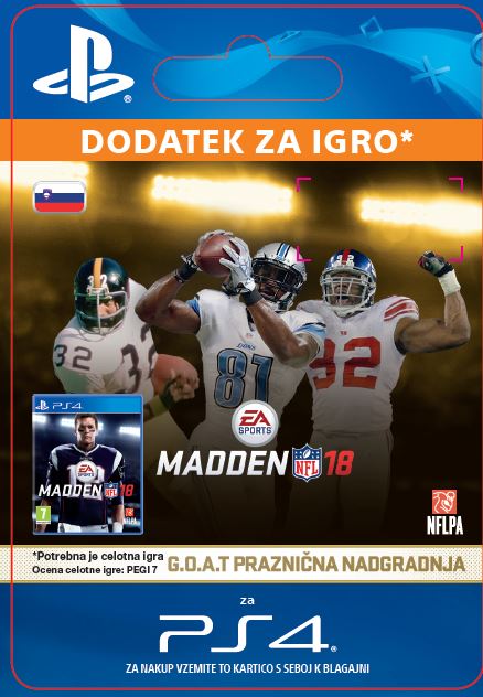 ESD SK PS4 - MADDEN NFL 18: G.O.A.T. Holiday Upgrade