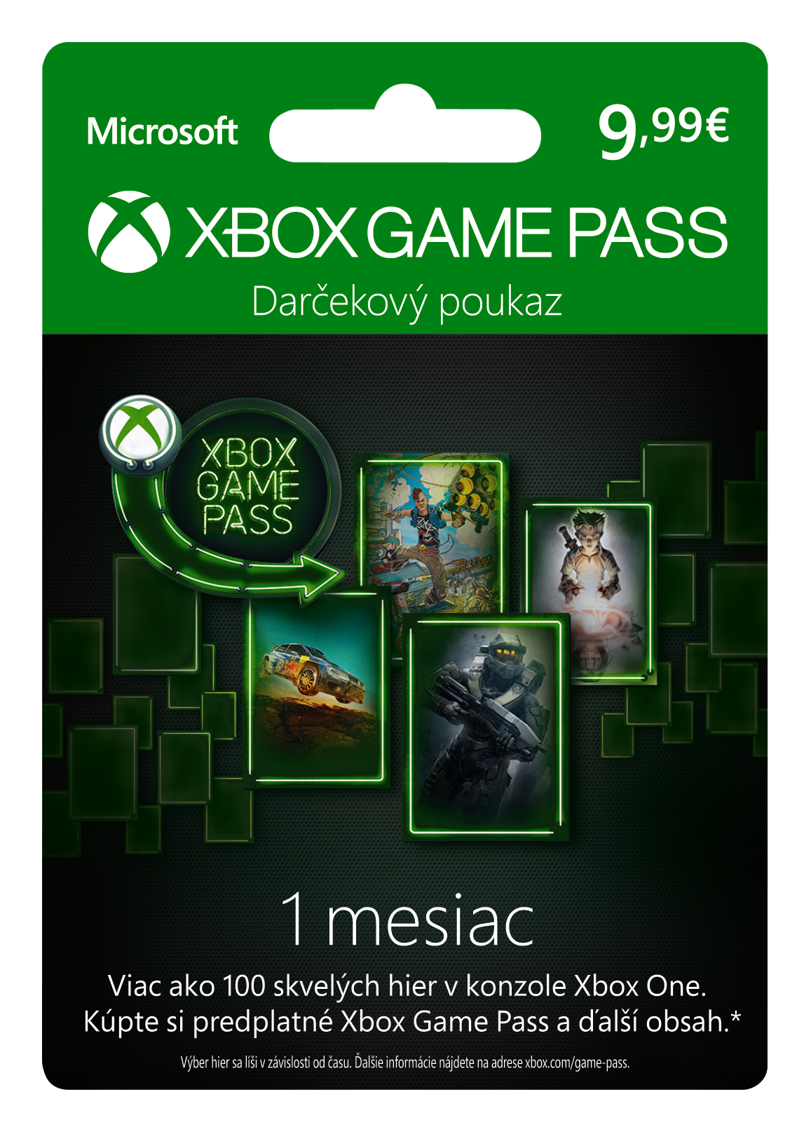 ESD XBOX - Game Pass dárková karta 9,99 EUR (předplatné na 1 měsíc); pro EUR účty!