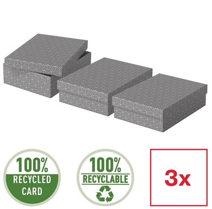 Esselte Home, set 3 ks, velikost M nízký, šedá 628285
