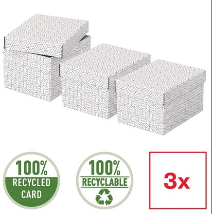 Esselte Home, set 3 ks, velikost S, bílá 628280