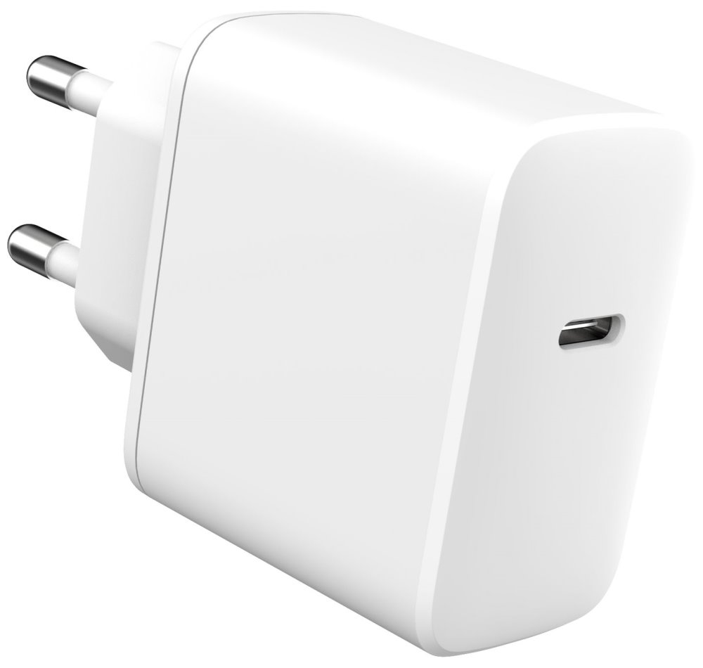 eSTUFF Home Charger EU PD 30W 1 x USB-C Input: 230V EU, Output: PD 3.0 30W. White ES635041