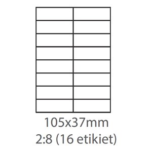 etikety ECODATA Samolepiace 105x37 univerzálne biele (1000 listov A4/bal.) ECO-10503700-1000