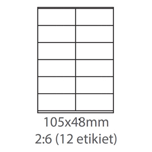 etikety ECODATA Samolepiace 105x48 univerzálne biele (1000 listov A4/bal.) ECO-105x48-1000