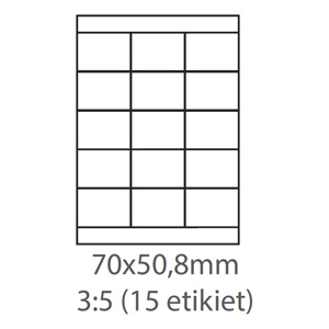 etikety ECODATA Samolepiace 70x50,8 univerzálne biele (100 listov A4/bal.) ECO-07005000
