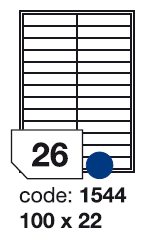 etikety RAYFILM 100x22 univerzálne biele R01001544F (1.000 list./A4) R0100.1544F