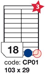 etikety RAYFILM 103x29 univerzálne biele R0100CP01F (1.000 list./A4) R0100.CP01F