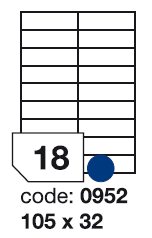 etikety RAYFILM 105x32 univerzálne biele R01000952F (1.000 list./A4) R0100.0952F