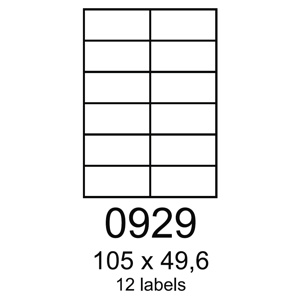 etikety RAYFILM 105x49,6 zelené flourescentné laser R01300929A (100 list./A4) R0130.0929A