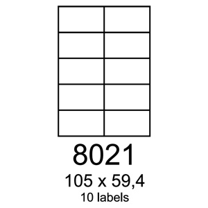 etikety RAYFILM 105x59,4 univerzálne biele R01008021F (1.000 list./A4) R0100.8021F